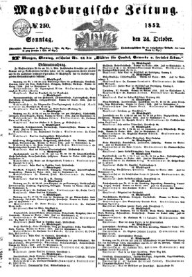 Magdeburgische Zeitung Sonntag 24. Oktober 1852