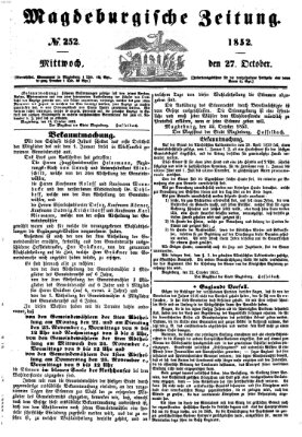 Magdeburgische Zeitung Mittwoch 27. Oktober 1852