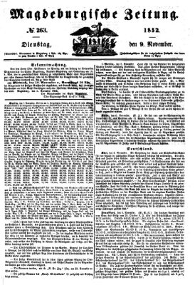 Magdeburgische Zeitung Dienstag 9. November 1852