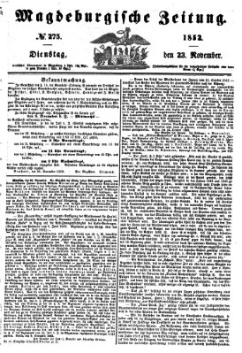 Magdeburgische Zeitung Dienstag 23. November 1852