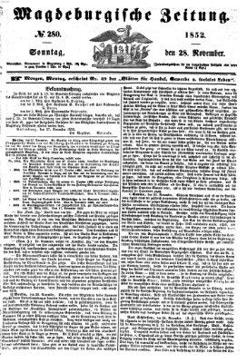 Magdeburgische Zeitung Sonntag 28. November 1852