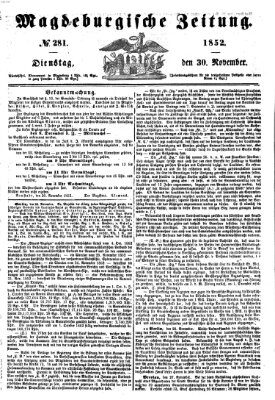 Magdeburgische Zeitung Dienstag 30. November 1852