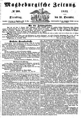 Magdeburgische Zeitung Dienstag 21. Dezember 1852