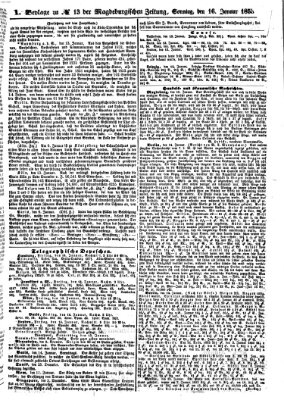 Magdeburgische Zeitung Sonntag 16. Januar 1853