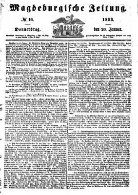 Magdeburgische Zeitung Donnerstag 20. Januar 1853