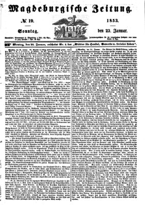 Magdeburgische Zeitung Sonntag 23. Januar 1853