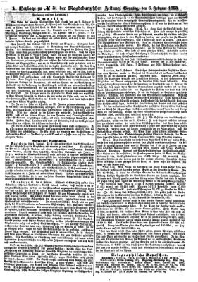 Magdeburgische Zeitung Sonntag 6. Februar 1853