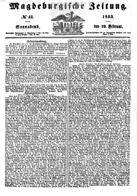 Magdeburgische Zeitung Samstag 19. Februar 1853