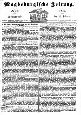 Magdeburgische Zeitung Samstag 26. Februar 1853