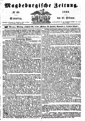 Magdeburgische Zeitung Sonntag 27. Februar 1853