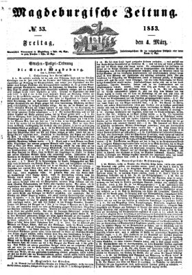 Magdeburgische Zeitung Freitag 4. März 1853