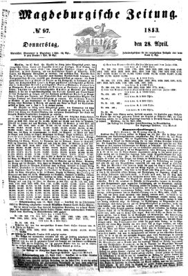 Magdeburgische Zeitung Donnerstag 28. April 1853