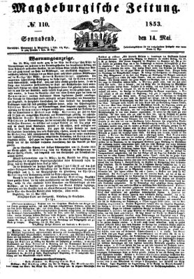 Magdeburgische Zeitung Samstag 14. Mai 1853