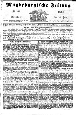 Magdeburgische Zeitung Sonntag 26. Juni 1853