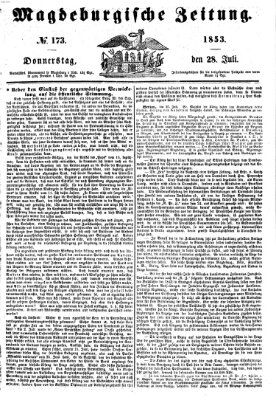 Magdeburgische Zeitung Donnerstag 28. Juli 1853