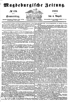 Magdeburgische Zeitung Donnerstag 4. August 1853