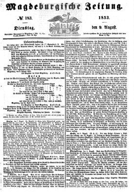 Magdeburgische Zeitung Dienstag 9. August 1853