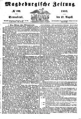 Magdeburgische Zeitung Samstag 27. August 1853