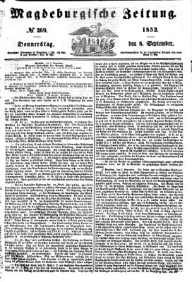 Magdeburgische Zeitung Donnerstag 8. September 1853