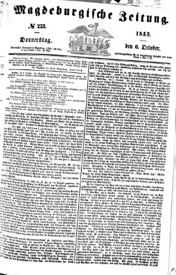 Magdeburgische Zeitung Donnerstag 6. Oktober 1853