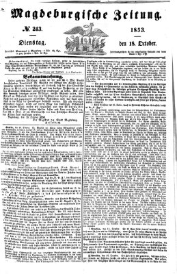 Magdeburgische Zeitung Dienstag 18. Oktober 1853