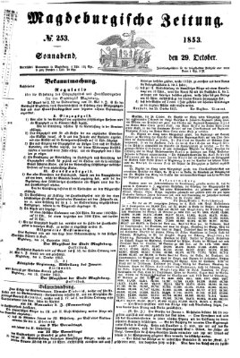 Magdeburgische Zeitung Samstag 29. Oktober 1853