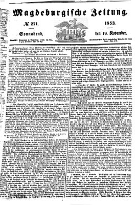 Magdeburgische Zeitung Samstag 19. November 1853