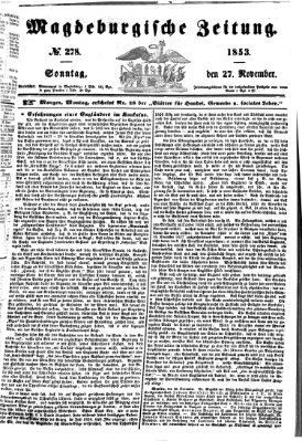 Magdeburgische Zeitung Sonntag 27. November 1853