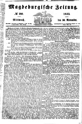 Magdeburgische Zeitung Mittwoch 30. November 1853