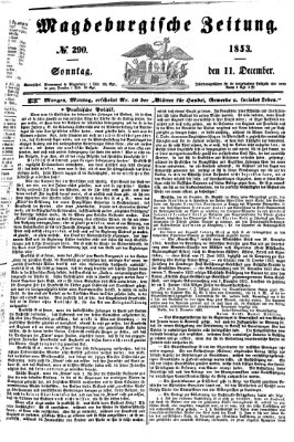 Magdeburgische Zeitung Sonntag 11. Dezember 1853