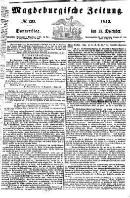 Magdeburgische Zeitung Donnerstag 15. Dezember 1853