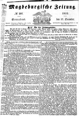 Magdeburgische Zeitung Samstag 17. Dezember 1853