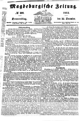 Magdeburgische Zeitung Donnerstag 22. Dezember 1853