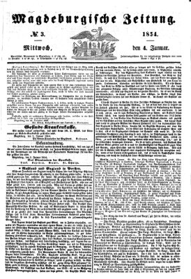 Magdeburgische Zeitung Mittwoch 4. Januar 1854