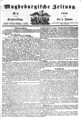 Magdeburgische Zeitung Donnerstag 5. Januar 1854