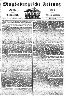 Magdeburgische Zeitung Samstag 14. Januar 1854