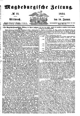 Magdeburgische Zeitung Mittwoch 18. Januar 1854