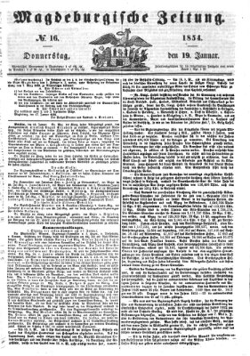 Magdeburgische Zeitung Donnerstag 19. Januar 1854