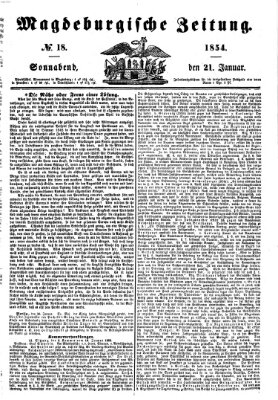 Magdeburgische Zeitung Samstag 21. Januar 1854