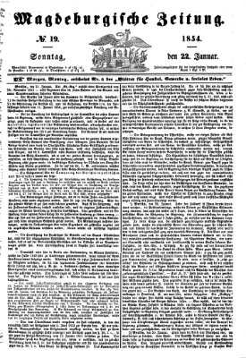 Magdeburgische Zeitung Sonntag 22. Januar 1854