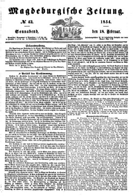 Magdeburgische Zeitung Samstag 18. Februar 1854