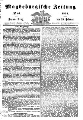 Magdeburgische Zeitung Donnerstag 23. Februar 1854