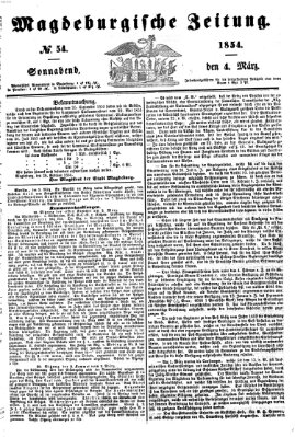 Magdeburgische Zeitung Samstag 4. März 1854