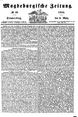 Magdeburgische Zeitung Donnerstag 9. März 1854