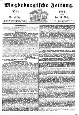 Magdeburgische Zeitung Dienstag 14. März 1854