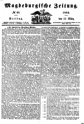 Magdeburgische Zeitung Freitag 17. März 1854