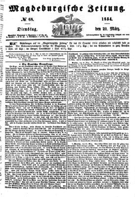 Magdeburgische Zeitung Dienstag 21. März 1854