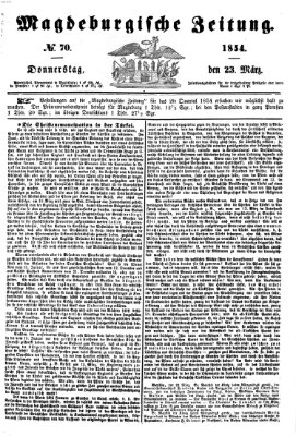 Magdeburgische Zeitung Donnerstag 23. März 1854