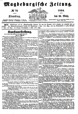 Magdeburgische Zeitung Dienstag 28. März 1854