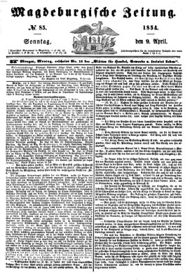 Magdeburgische Zeitung Sonntag 9. April 1854